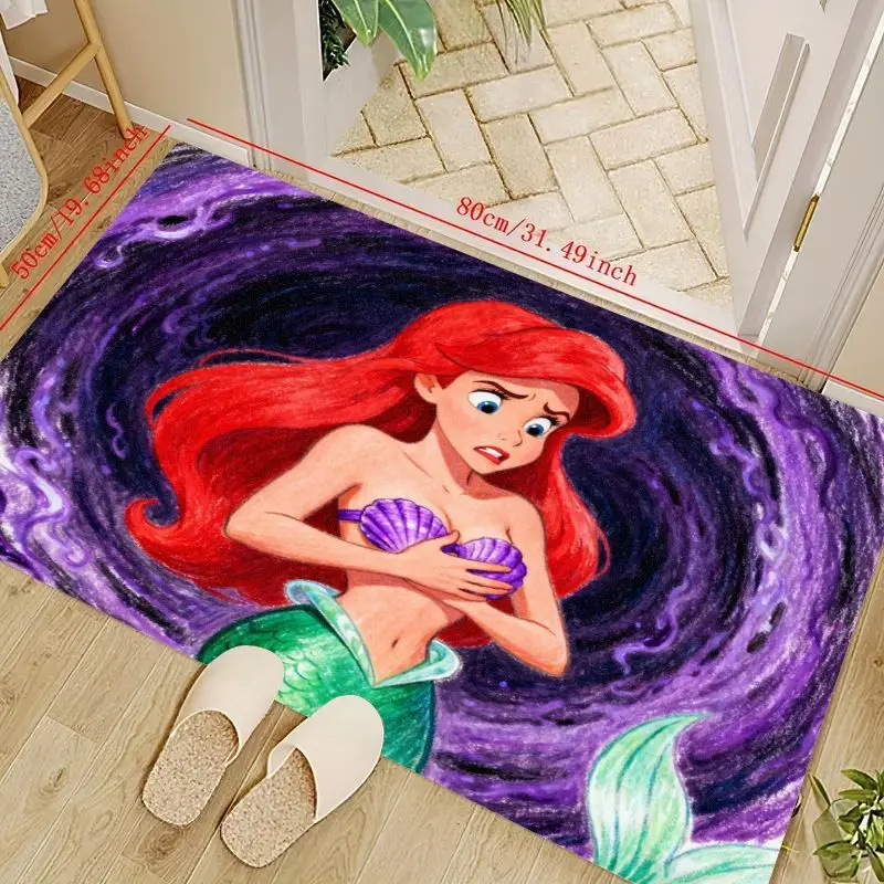 1 шт., напольный коврик с персонажем мультфильма «Русалочка Ариэль», 50x80 см (19,68x31,49 дюйма), мягкий нескользящий ковер для Liv
1 шт., напольный коврик с персонажем мультфильма «Русалочка Ариэль», 50x80 см (19,68x31,49 дюйма), мягкий нескользящий ковер для Liv