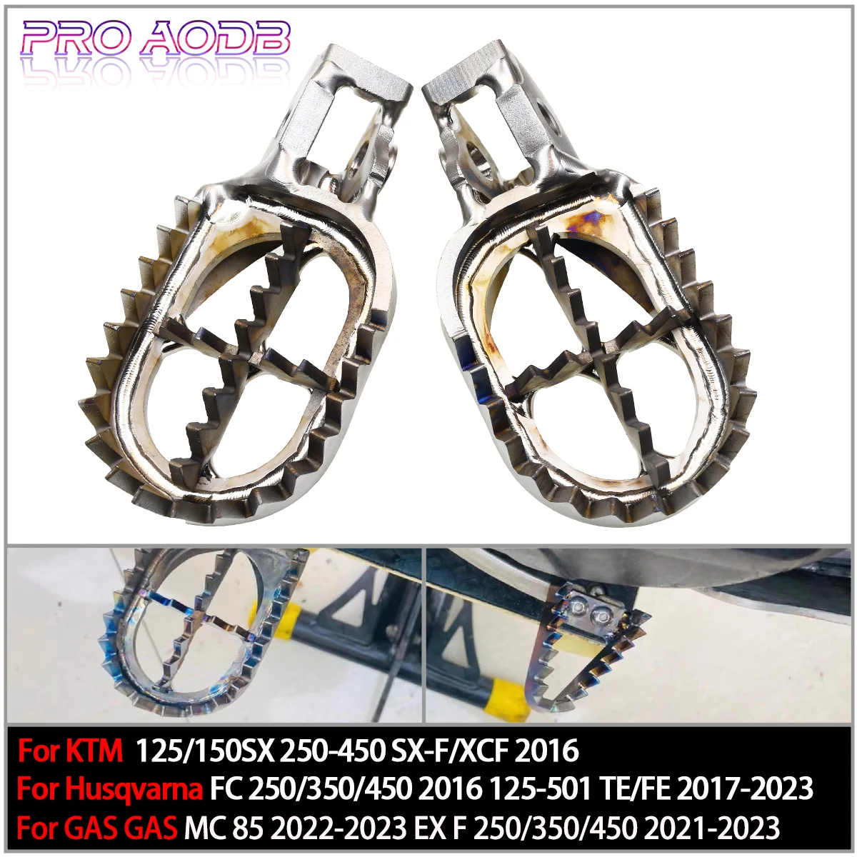 Motorcycle Titanium Alloy Footpeg Foot Pegs Pedals Rests For Husqvarna TX TC FC FXFE For KTM EXC XC XCF SX SXF 125-530 2016-2023
Motorcycle Titanium Alloy Footpeg Foot Pegs Pedals Rests For Husqvarna TX TC FC FXFE For KTM EXC XC XCF SX SXF 125-530 2016-2023