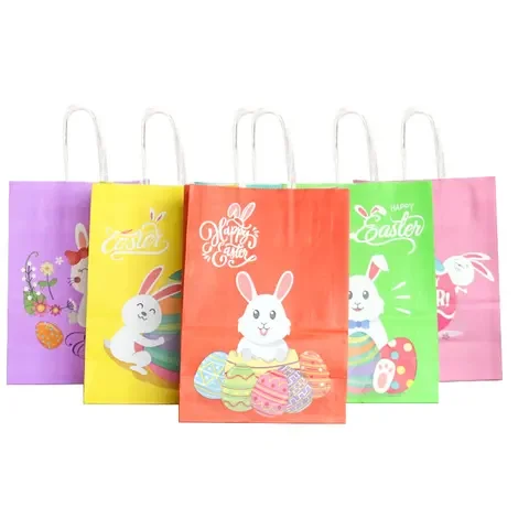 4pcs Kraft Easter Bags With Handle Cute Rabbit Bunny Cookies Packaging Candy Kraft Paper Bags Happy Easter Party Decoration
4pcs Kraft Easter Bags With Handle Cute Rabbit Bunny Cookies Packaging Candy Kraft Paper Bags Happy Easter Party Decoration