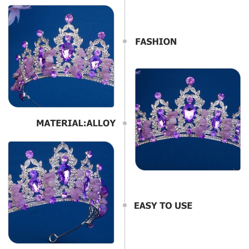 1Pcs Fashionable Purple Rhinestone Crown Bride Hair Jewelry Wedding Accessories For Bridesmaids
1Pcs Fashionable Purple Rhinestone Crown Bride Hair Jewelry Wedding Accessories For Bridesmaids