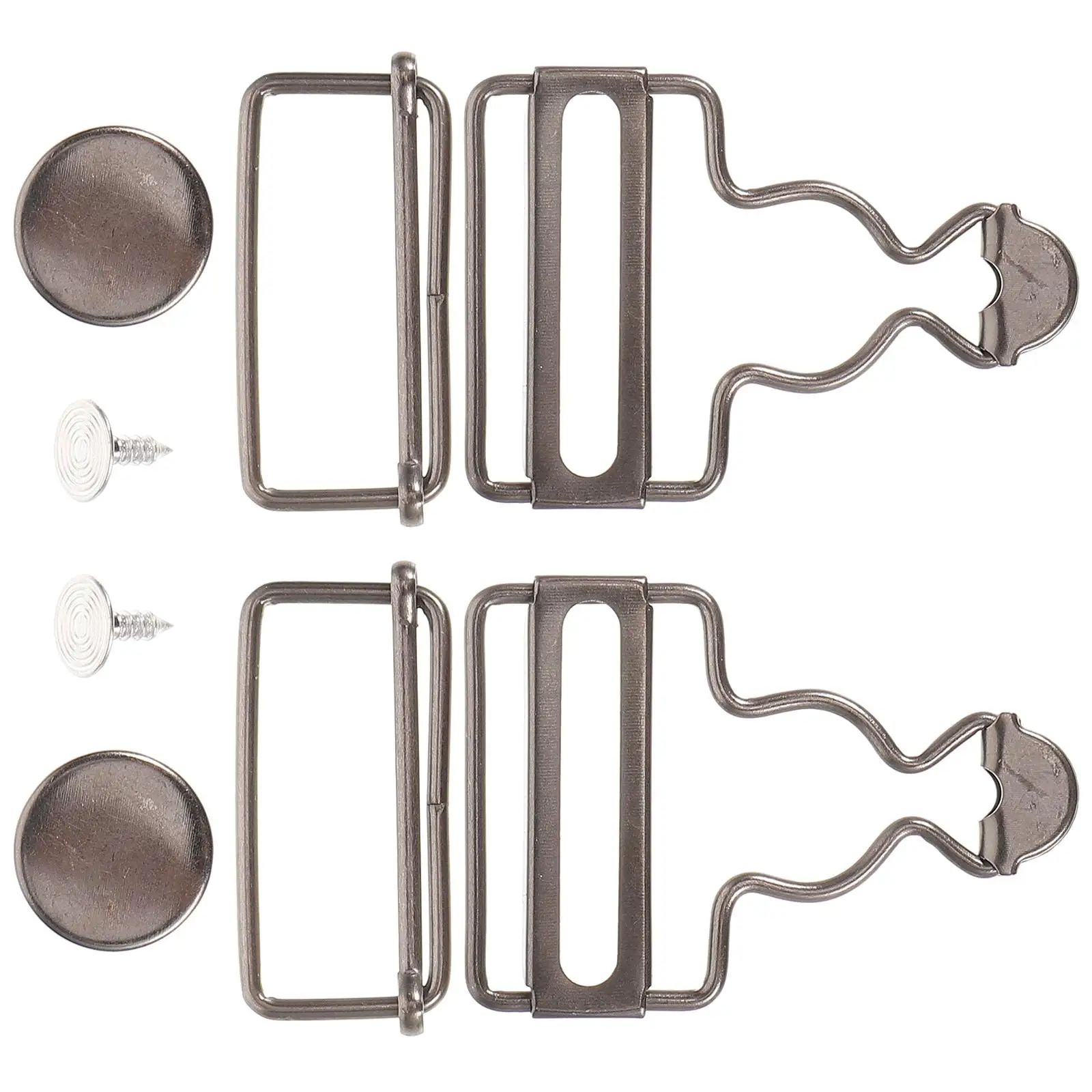 Adjustable Buckle Rings for Jeans Thickened Hooks Black Metal Suspender Button Replacement Gourd Clips Bib Pants Utility Fanny
Adjustable Buckle Rings for Jeans Thickened Hooks Black Metal Suspender Button Replacement Gourd Clips Bib Pants Utility Fanny