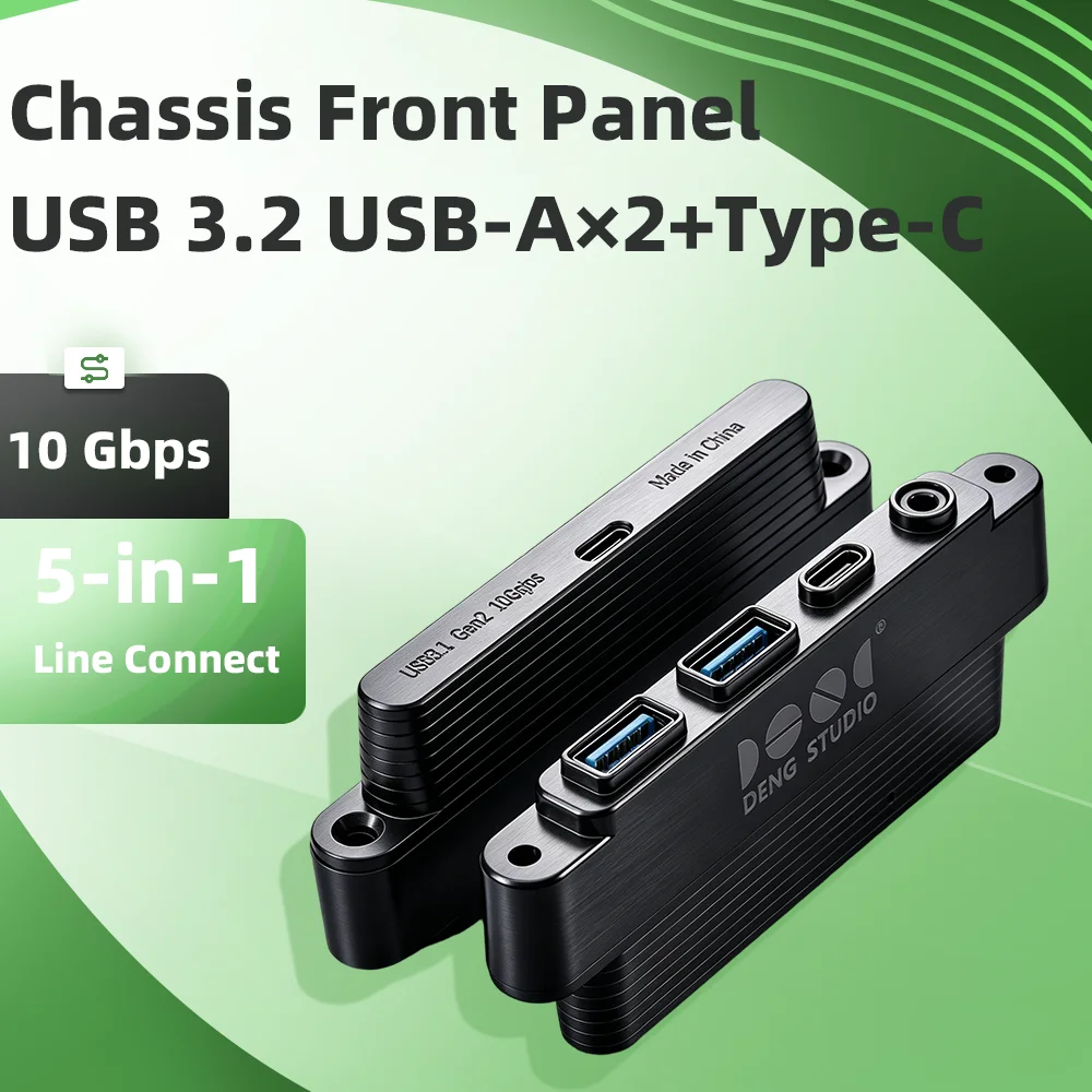 USB3.2 Gen2 10Gbps Front Panel 2USB-A+Type-C+HD Audio Multi-port Hub Internal Type-E Expansion Board Chassis Front IO Adapter
USB3.2 Gen2 10Gbps Front Panel 2USB-A+Type-C+HD Audio Multi-port Hub Internal Type-E Expansion Board Chassis Front IO Adapter
