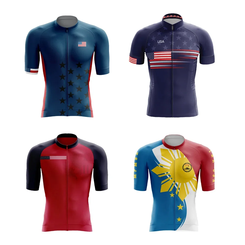 Hot Retro USA Men's Short Sleeve Cycling Jersey Set Mountain Bike Road Riding Bicycle Clothes
Hot Retro USA Men's Short Sleeve Cycling Jersey Set Mountain Bike Road Riding Bicycle Clothes