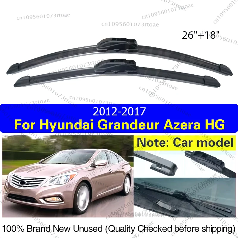 For Hyundai Grandeur Azera HG 2012 - 2017 Car Wiper LHD Front Wiper Blades Windshield Windscreen Window Rain Brushes 26"+18"
For Hyundai Grandeur Azera HG 2012 - 2017 Car Wiper LHD Front Wiper Blades Windshield Windscreen Window Rain Brushes 26"+18"