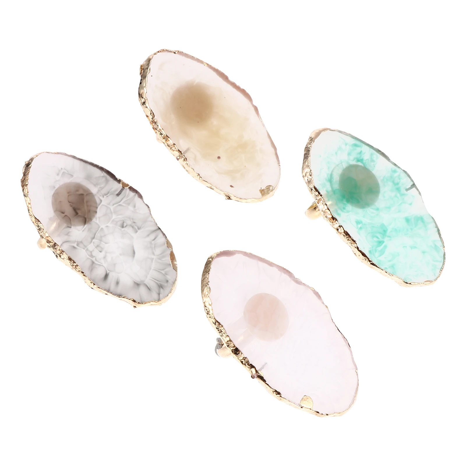4 Pcs Resin Agate Sheet Nail Art Palette Mixing Plate Creative Design Light Weight Color Mixing Crystal Powder Liquid Manicure
4 Pcs Resin Agate Sheet Nail Art Palette Mixing Plate Creative Design Light Weight Color Mixing Crystal Powder Liquid Manicure