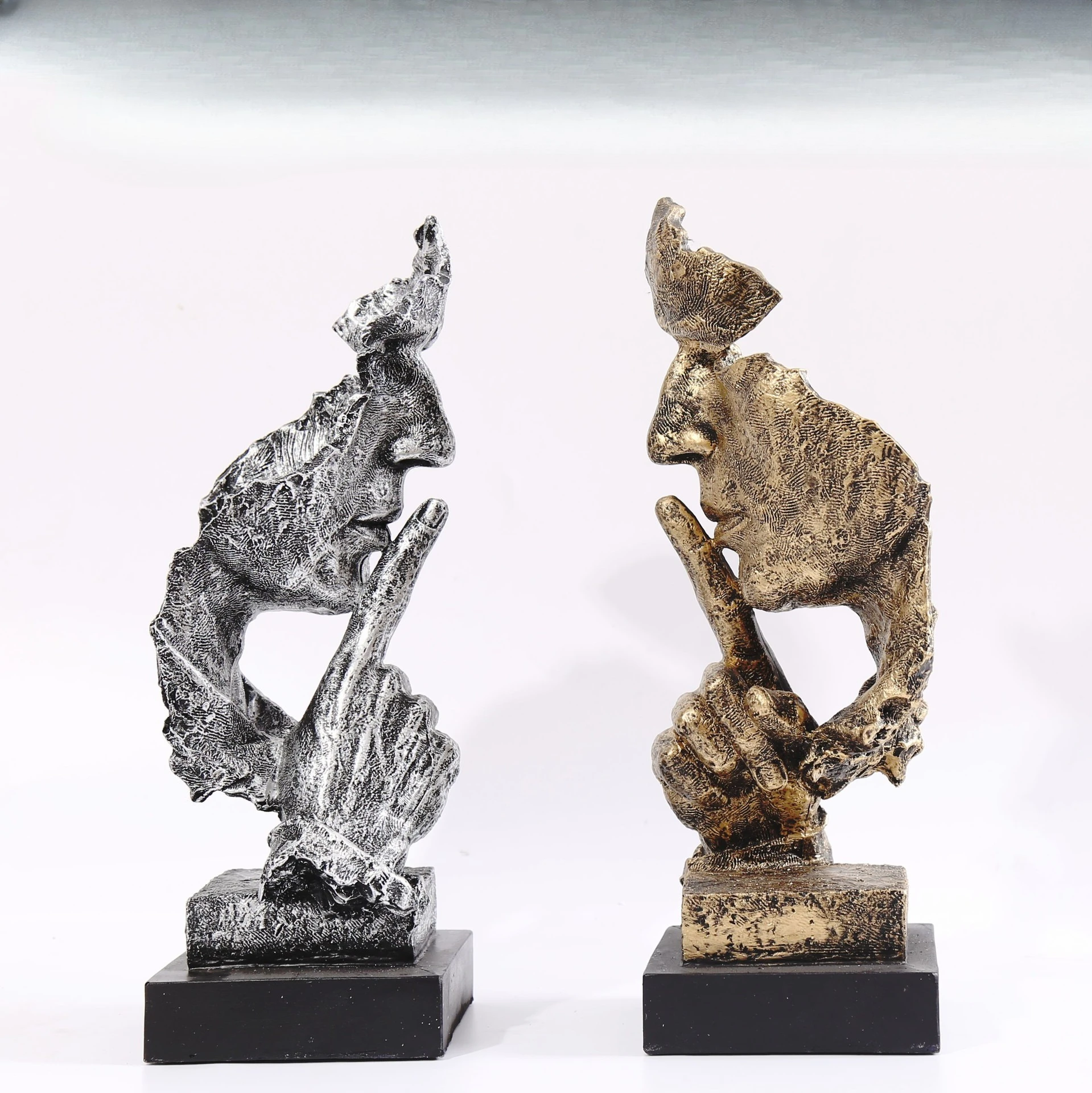 New Creative Abstract Silence Is Gold Abstract Figurine Resin Hand Face Men Statue Sculpture Home Office Living Room Desk Decor
New Creative Abstract Silence Is Gold Abstract Figurine Resin Hand Face Men Statue Sculpture Home Office Living Room Desk Decor