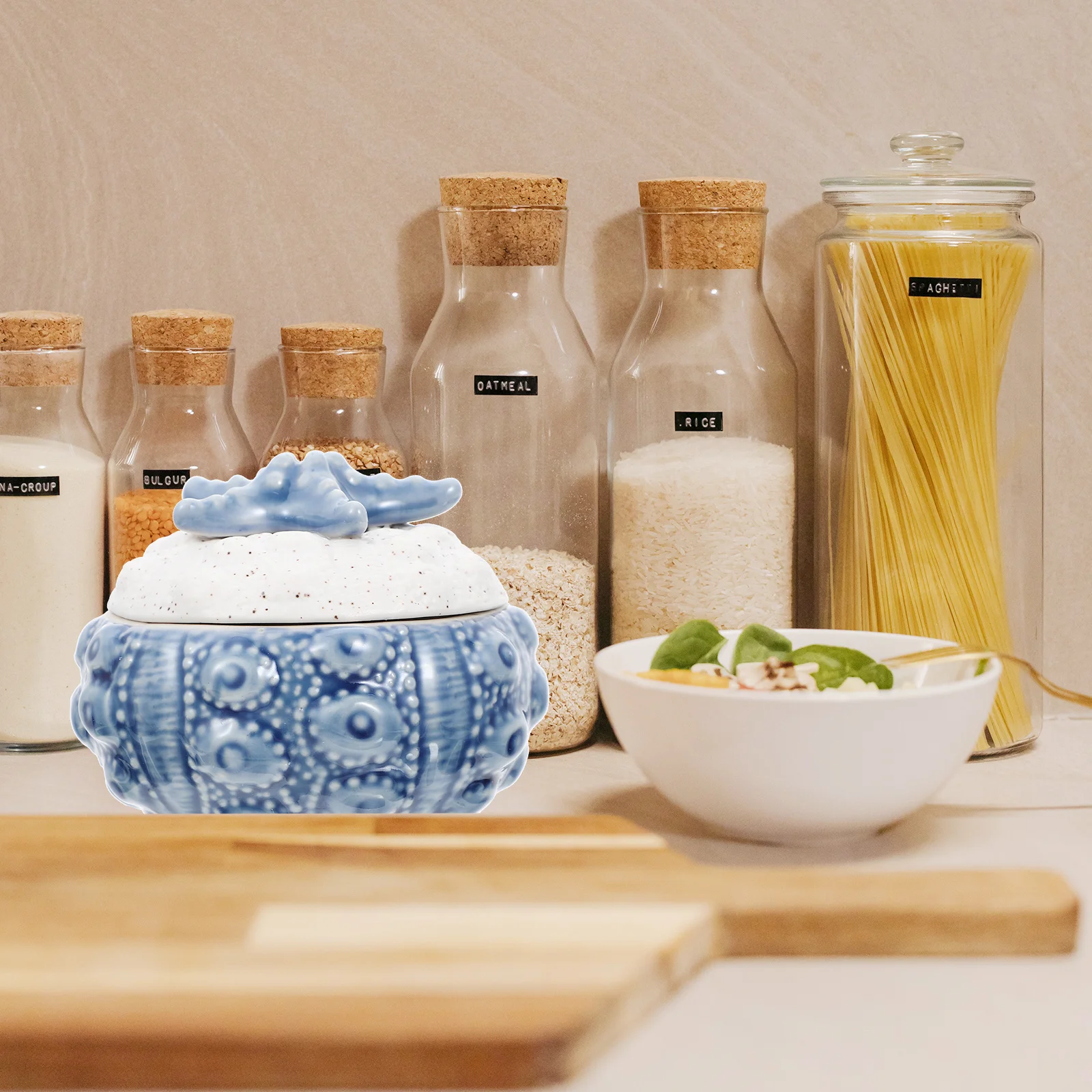 Ceramic Tea Canister Marine Style Storage Jar Sealed Tank Grain Storage Container for Home Restaurant Tea Canister
Ceramic Tea Canister Marine Style Storage Jar Sealed Tank Grain Storage Container for Home Restaurant Tea Canister