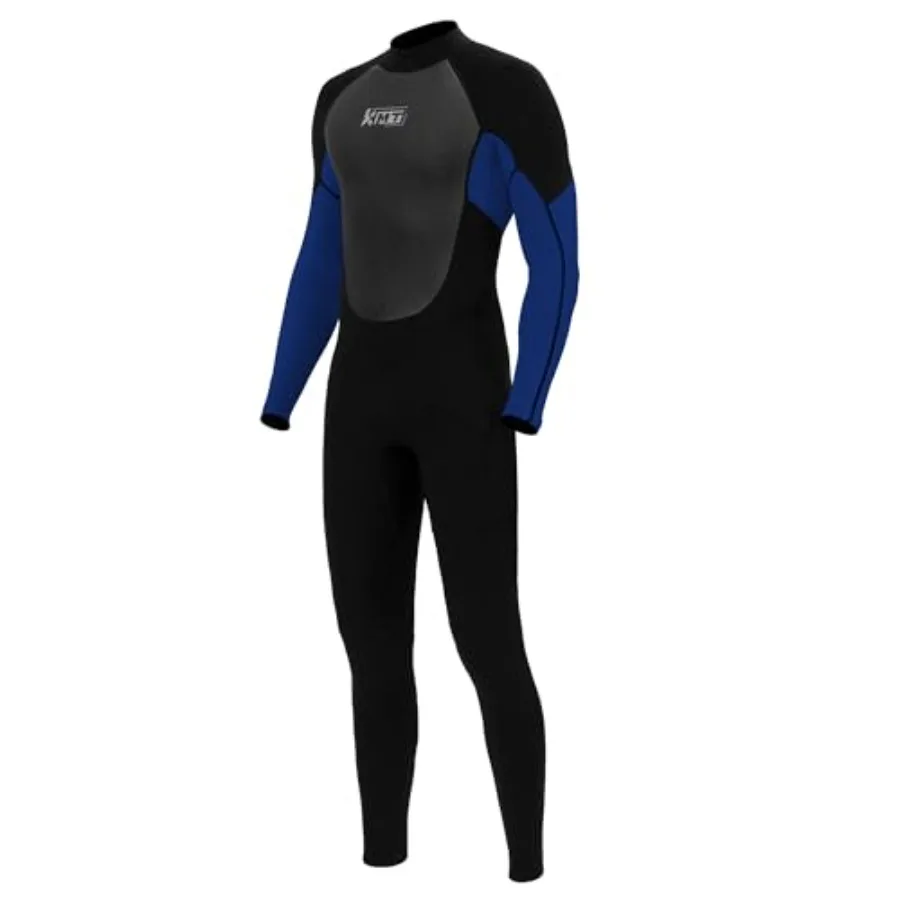 Men's 3/2mm full wetsuit for cold water diving: ultraflex neoprene black high-elasticity CR material with back zip for warmth a
Men's 3/2mm full wetsuit for cold water diving: ultraflex neoprene black high-elasticity CR material with back zip for warmth a