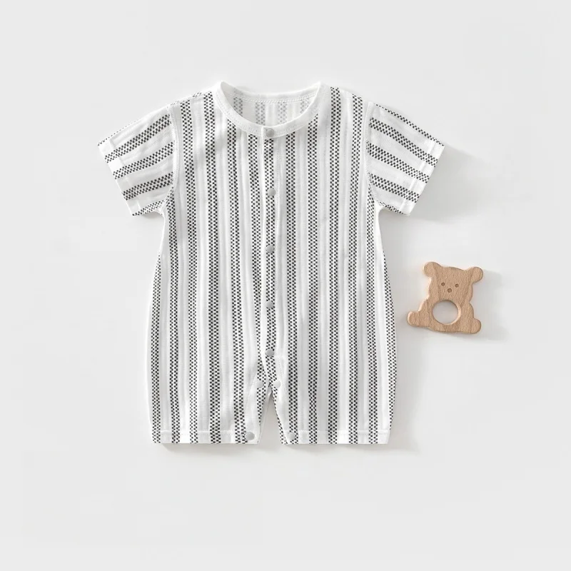 2026 Breathable Summer Indoor Infant Boy Romper 0-2Y Newborns Stripe Toddler Jumpsuits Basic daily Baby Girl Clothing
2026 Breathable Summer Indoor Infant Boy Romper 0-2Y Newborns Stripe Toddler Jumpsuits Basic daily Baby Girl Clothing
