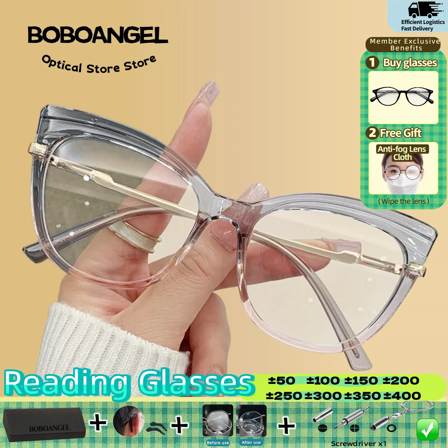 BOBOANGEL Fashion Versatile Women Progressive Customized Prescription Glasses Retro Anti Blue Light Myopia Optical Eyeglasses
BOBOANGEL Fashion Versatile Women Progressive Customized Prescription Glasses Retro Anti Blue Light Myopia Optical Eyeglasses