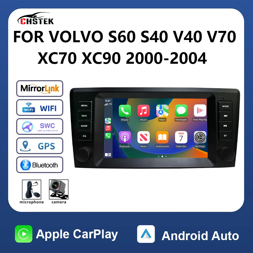Автомобильная мультимедийная система с WiFi, 4G, GPS для Volvo S60 S40 V40 V70 XC70 XC90 2000-2004 CHSTEK, Carplay, Android 13, Bluetooth
Автомобильная мультимедийная система с WiFi, 4G, GPS для Volvo S60 S40 V40 V70 XC70 XC90 2000-2004 CHSTEK, Carplay, Android 13, Bluetooth