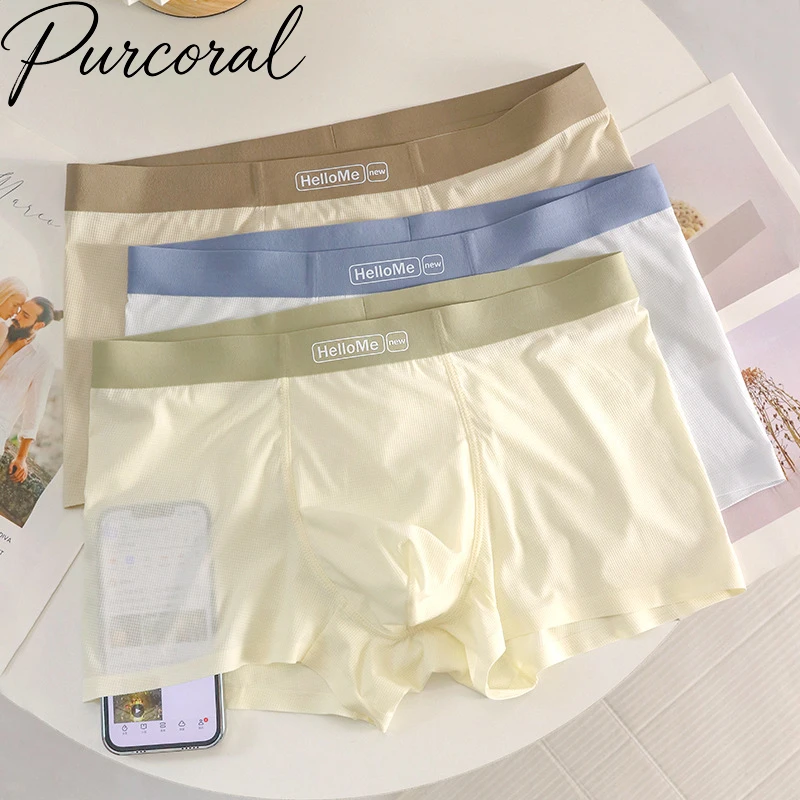 3Pcs 2026 Summer Ice Silk Men Boxer Shorts Mesh Breathable U Convex Pouch Lightweight Elastic Waist Male Soft Underpants
3Pcs 2026 Summer Ice Silk Men Boxer Shorts Mesh Breathable U Convex Pouch Lightweight Elastic Waist Male Soft Underpants
