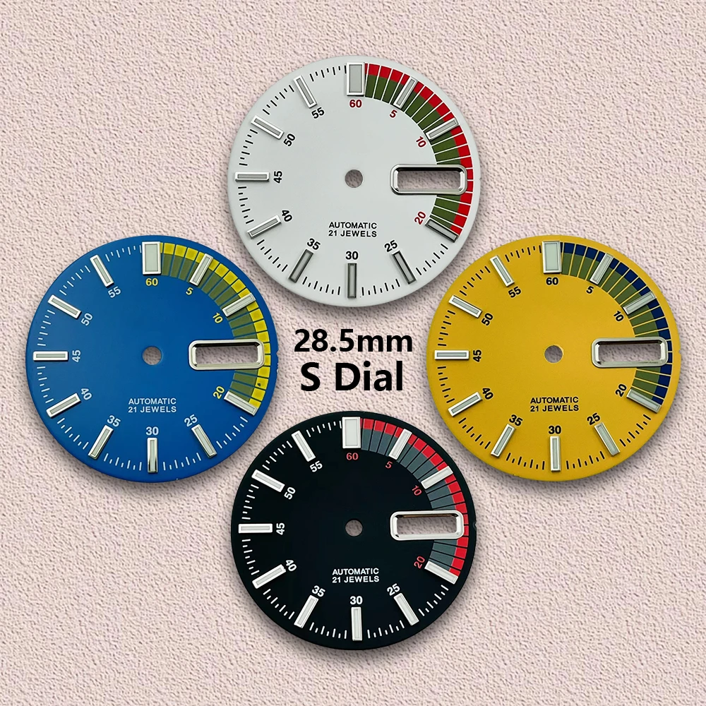 28.5mm S5 Logo Diving Dial Fit NH36/4R36 Movement Green Luminous Matte Dual Calendar Dial Watch Modification Accessories
28.5mm S5 Logo Diving Dial Fit NH36/4R36 Movement Green Luminous Matte Dual Calendar Dial Watch Modification Accessories