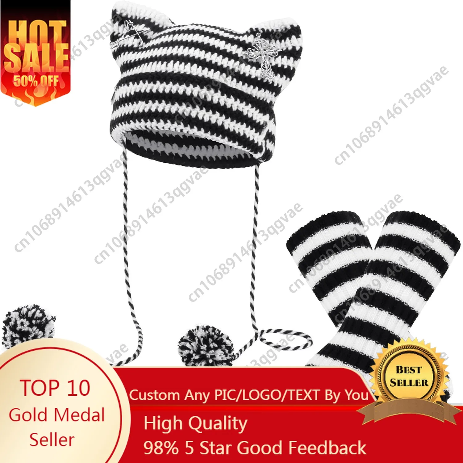 Homiton Crochet Hats for Women, Cat Beanie Y2K Beanies Grunge Accessories with Arm Warmers Slouchy Beanies for Women
Homiton Crochet Hats for Women, Cat Beanie Y2K Beanies Grunge Accessories with Arm Warmers Slouchy Beanies for Women