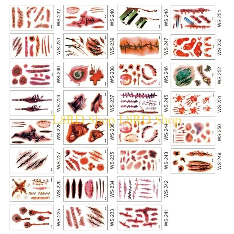 L8RD 30 листов татуированные наклейки на Хэллоуин наклейка на рот наклейка с кровавой раной временные татуированные наклейки для
L8RD 30 листов татуированные наклейки на Хэллоуин наклейка на рот наклейка с кровавой раной временные татуированные наклейки для