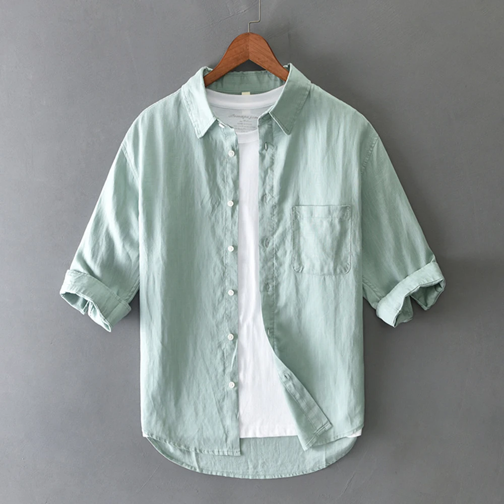 Three-Quarter Sleeve Shirt Men's 2025 Summer Autumn Loose Fit Fashion Single Breasted Casual Versatile Blouse Tops
Three-Quarter Sleeve Shirt Men's 2025 Summer Autumn Loose Fit Fashion Single Breasted Casual Versatile Blouse Tops