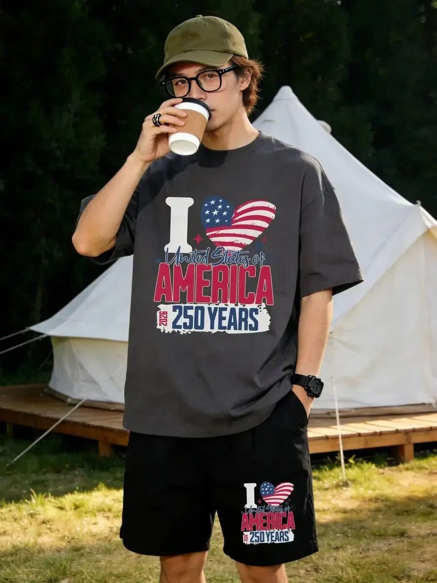 Mens Black Casual 2 Piece Set Short Sleeve T-Shirt And Drawstring Shorts For Summer
Mens Black Casual 2 Piece Set Short Sleeve T-Shirt And Drawstring Shorts For Summer