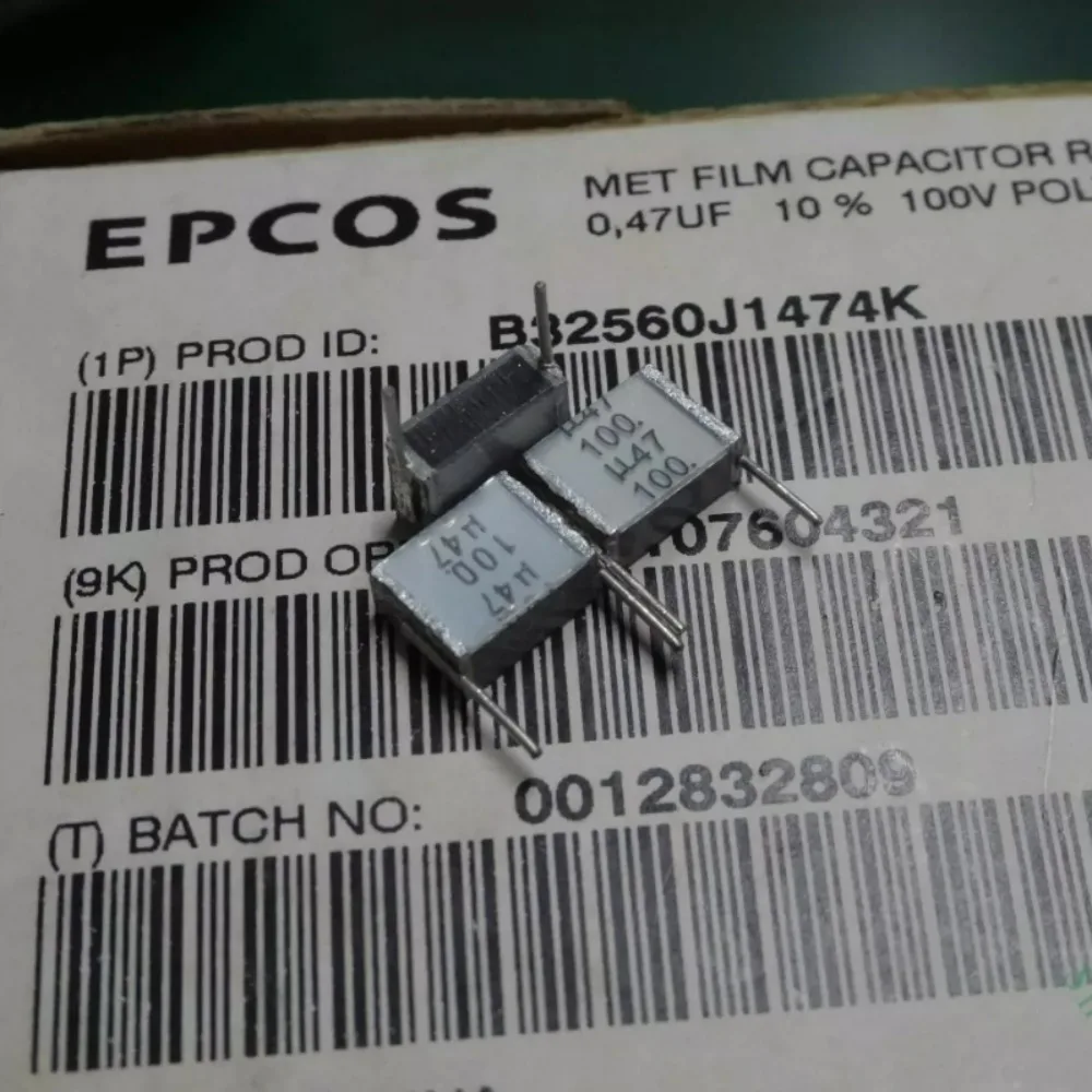 10pcs/lot EPCOS 0.47uf 100V 470nf u47 474 Brand New 7.5mm Layered Film Capacitor B32560J1474K
10pcs/lot EPCOS 0.47uf 100V 470nf u47 474 Brand New 7.5mm Layered Film Capacitor B32560J1474K