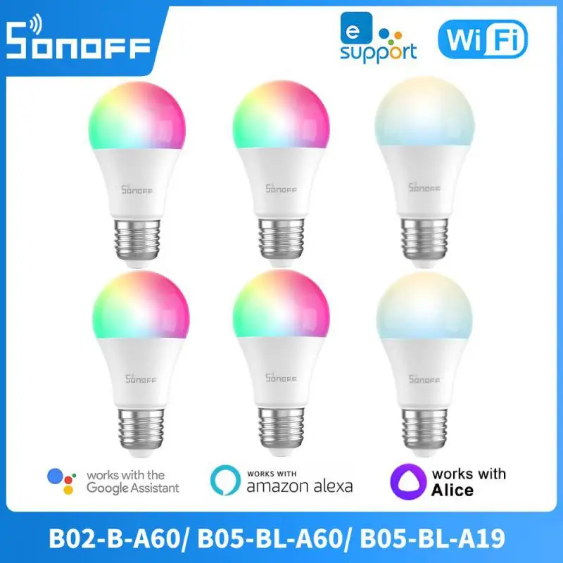 SONOFF B05 Светодиодная лампа Wi-Fi 9 Вт E27 RGBCW Светодиодная лампа с регулируемой яркостью 220 В-240 В Приложение Дистанционное управление Работа с Alexa Google Assistant
SONOFF B05 Светодиодная лампа Wi-Fi 9 Вт E27 RGBCW Светодиодная лампа с регулируемой яркостью 220 В-240 В Приложение Дистанционное управление Работа с Alexa Google Assistant