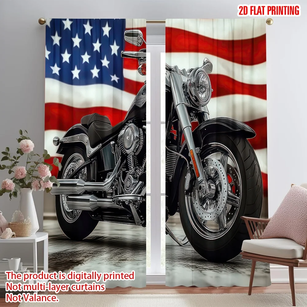 2D flat printing 2pcs Curtains Independence Day Motorcycle(1) Digital Printed Polyester Drapes Family Party Use for Booths
2D flat printing 2pcs Curtains Independence Day Motorcycle(1) Digital Printed Polyester Drapes Family Party Use for Booths