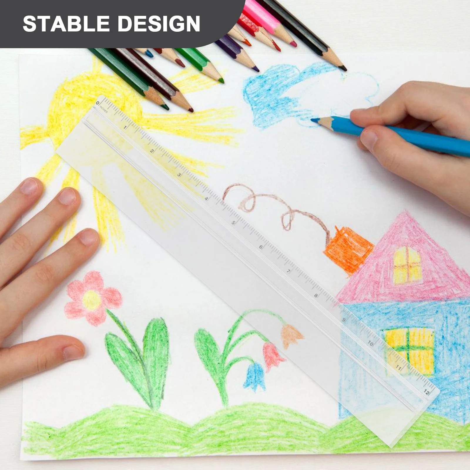 12 Inch Ruler Transparent Plastic Magnifying Ruler Measuring Tool Scale Straight Office Drawing Student Stationery
12 Inch Ruler Transparent Plastic Magnifying Ruler Measuring Tool Scale Straight Office Drawing Student Stationery