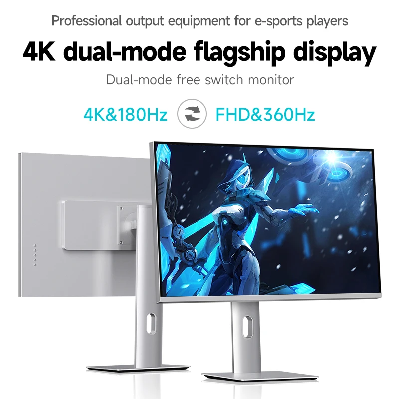 27-inch 4K Alloy metal material body Monitor 180Hz or 1K@360Hz, 96% DCI-P3, AdobeRG high-end ScreenB 93%, Height Adjustable,
27-inch 4K Alloy metal material body Monitor 180Hz or 1K@360Hz, 96% DCI-P3, AdobeRG high-end ScreenB 93%, Height Adjustable,