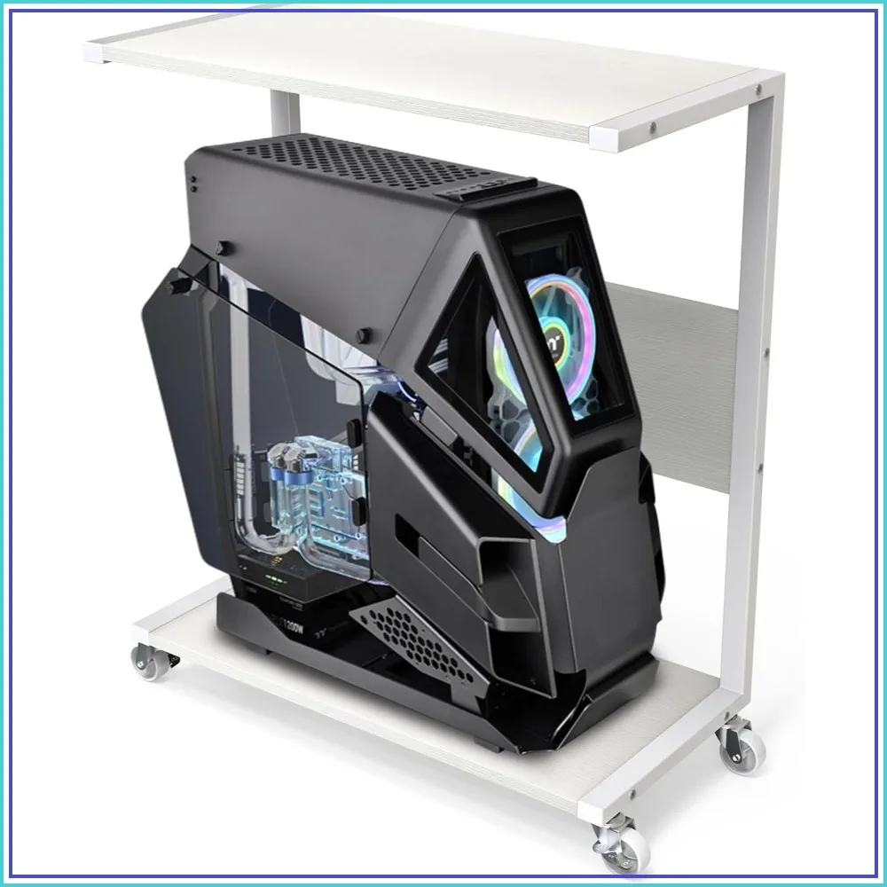 Upgrade 2-Tier Extra Large Gaming ATX-Case Storage CPU Holder Cart with Rolling Wheels, Mobile PC Standing Table for Home and Office, White
Upgrade 2-Tier Extra Large Gaming ATX-Case Storage CPU Holder Cart with Rolling Wheels, Mobile PC Standing Table for Home and Office, White
