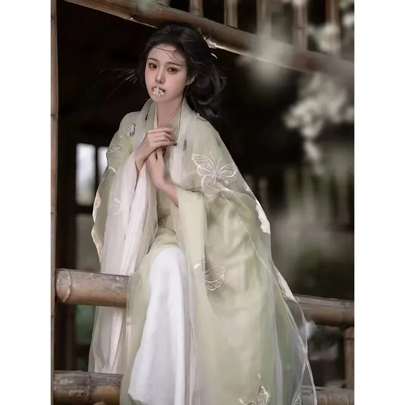 Green Hanfu Dress Women Chinese Ancient Green Embroidered Butterflies Hanfu Halloween Carnival Cosplay Costume Large Size 3XL
Green Hanfu Dress Women Chinese Ancient Green Embroidered Butterflies Hanfu Halloween Carnival Cosplay Costume Large Size 3XL