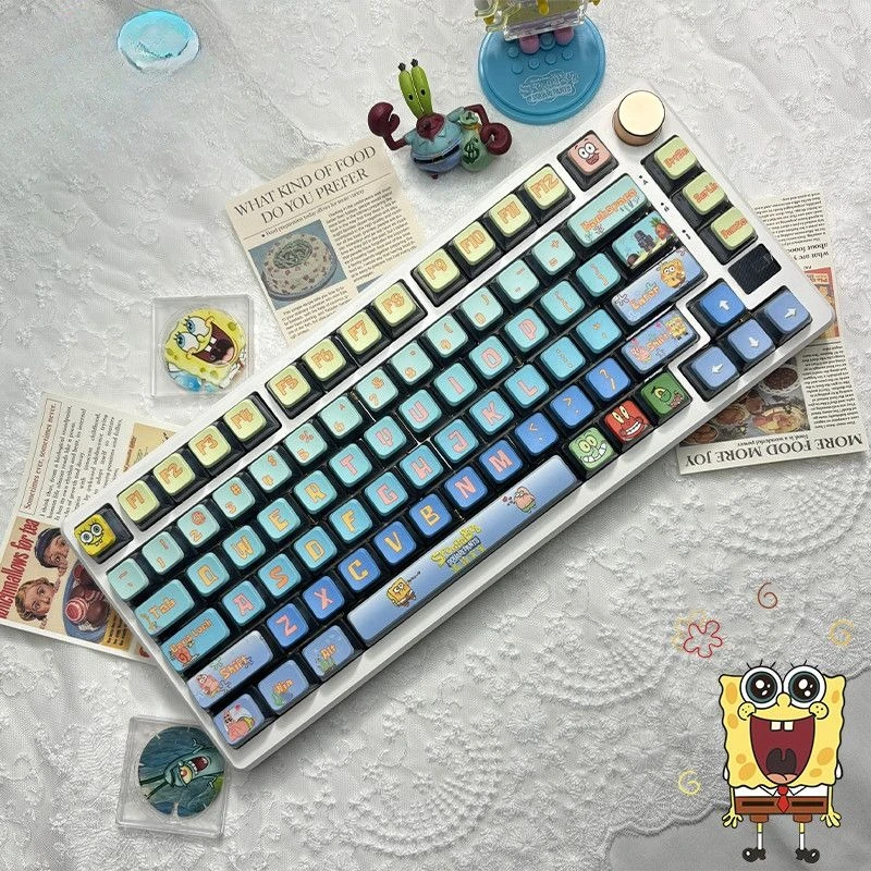 Cute SpongeBo SquarePants MOA Height Mechanical Keyboard Keycaps 119 Keys Transparent From All Sides Game Office and Home
Cute SpongeBo SquarePants MOA Height Mechanical Keyboard Keycaps 119 Keys Transparent From All Sides Game Office and Home