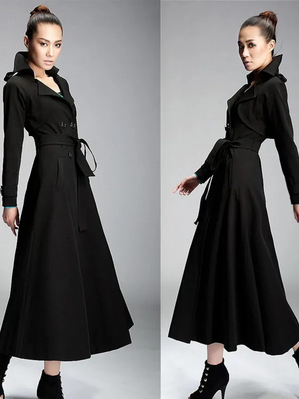 Женское длинное пальто приталенного кроя с двубортной застежкой, верхняя одежда больших размеров, черное длинное пальто в корейском стиле, однотонное, для повседневной носки
Женское длинное пальто приталенного кроя с двубортной застежкой, верхняя одежда больших размеров, черное длинное пальто в корейском стиле, однотонное, для повседневной носки