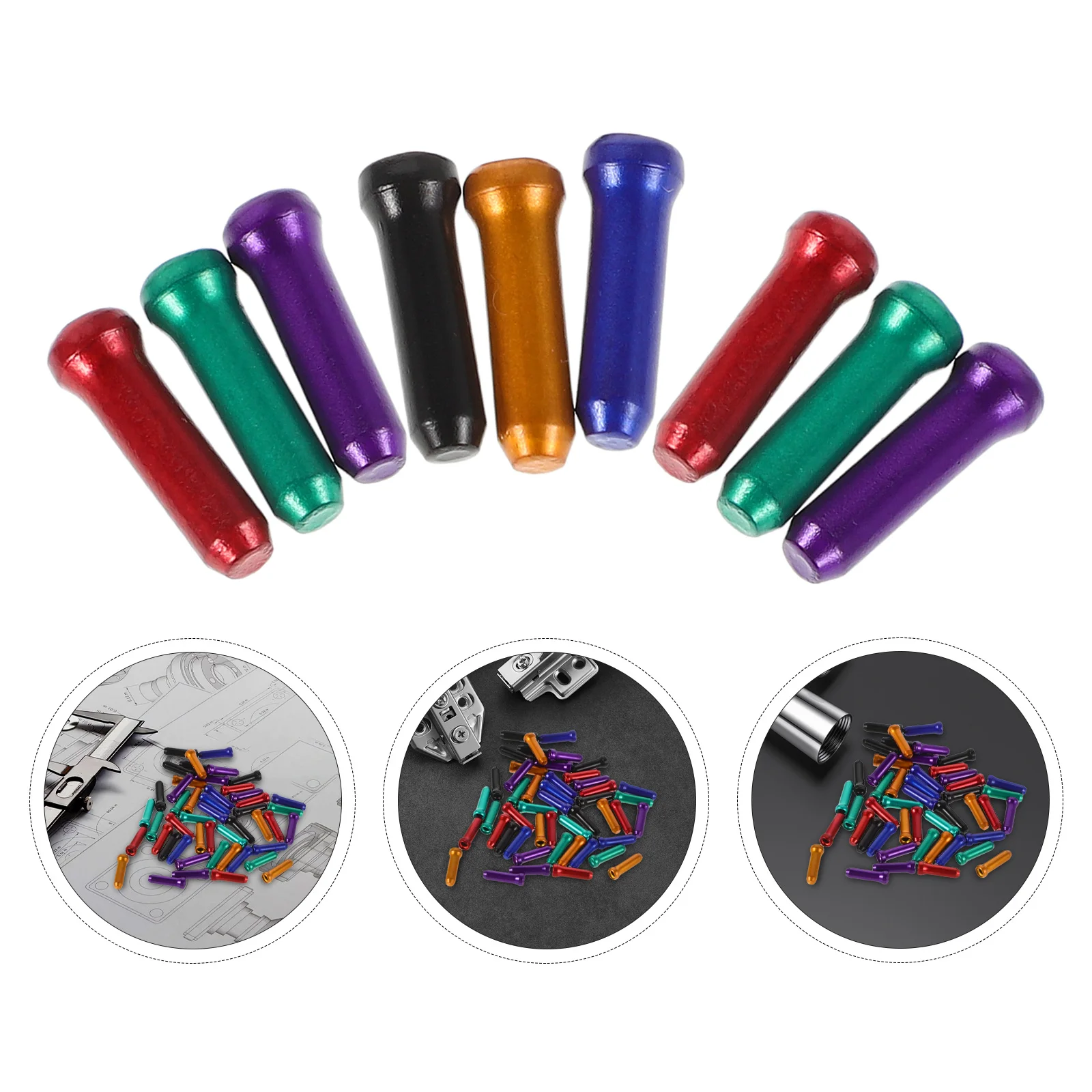 48pcs Bicycle Cable Core Cap Aluminum Alloy Colorful Gear Brake Tips End Protection Caps for Road Bike Nipples 
48pcs Bicycle Cable Core Cap Aluminum Alloy Colorful Gear Brake Tips End Protection Caps for Road Bike Nipples
