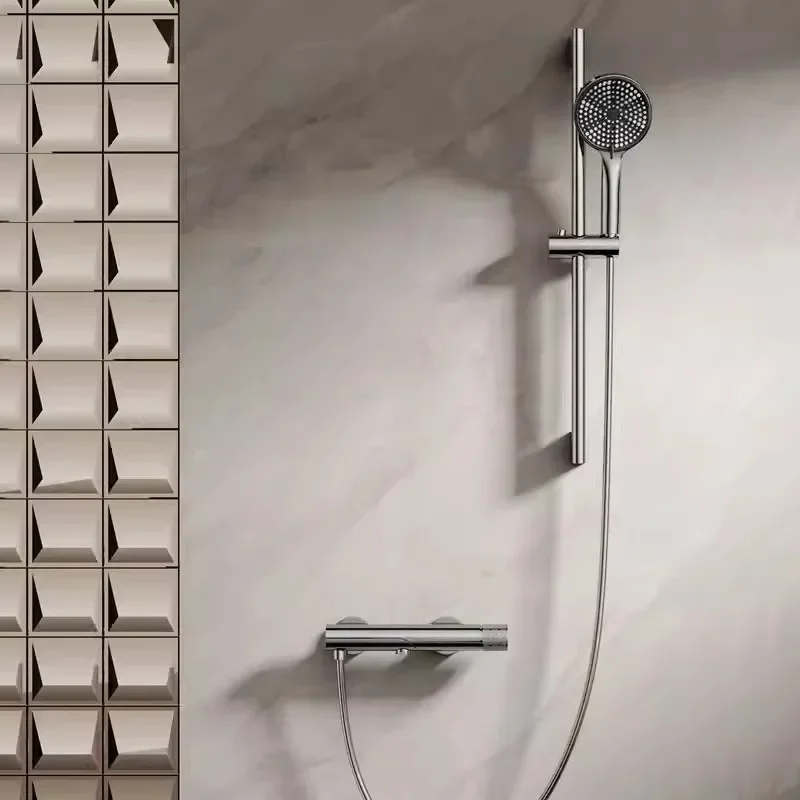 Bathtub Shower Set Hot and Cold Gray Bathroom Shower Faucet Chrome Bathroom Foldable Shower Faucet set with Slid Bar Brass
Bathtub Shower Set Hot and Cold Gray Bathroom Shower Faucet Chrome Bathroom Foldable Shower Faucet set with Slid Bar Brass