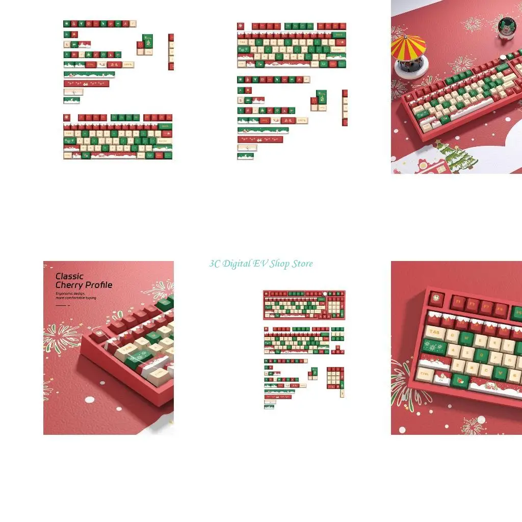E74D Christmas Theme PBT Keycaps Sublimation Festive Keycap Set for 142PCS Mechanical Keyboard Switches with 7u 2.25u 2.75u
E74D Christmas Theme PBT Keycaps Sublimation Festive Keycap Set for 142PCS Mechanical Keyboard Switches with 7u 2.25u 2.75u