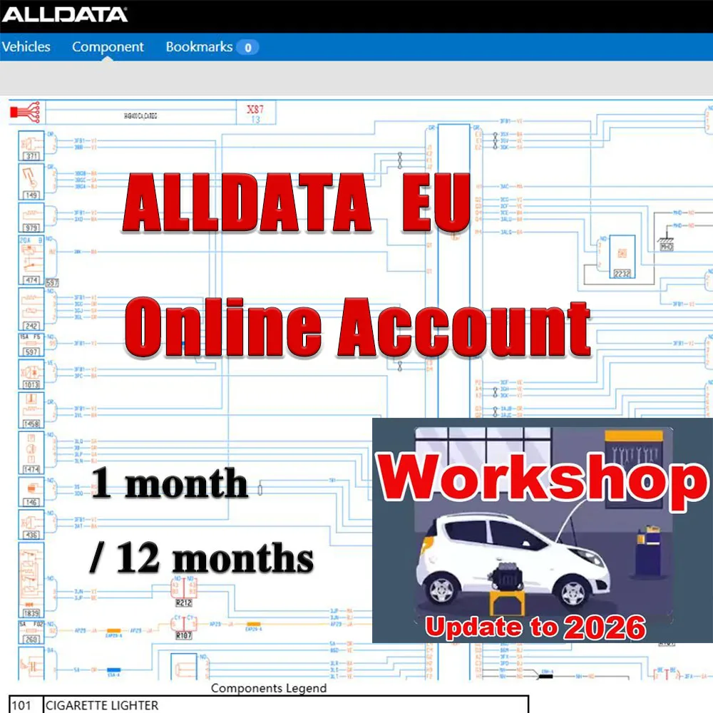 Онлайн-аккаунт Alldata EU, автоматические все данные, мастерская EU Haynes PRO, программное обеспечение для ремонта автомобилей, база данных, диаграммы автоматической проводки, обновление до 2026 г. 
Онлайн-аккаунт Alldata EU, автоматические все данные, мастерская EU Haynes PRO, программное обеспечение для ремонта автомобилей, база данных, диаграммы автоматической проводки, обновление до 2026 г.