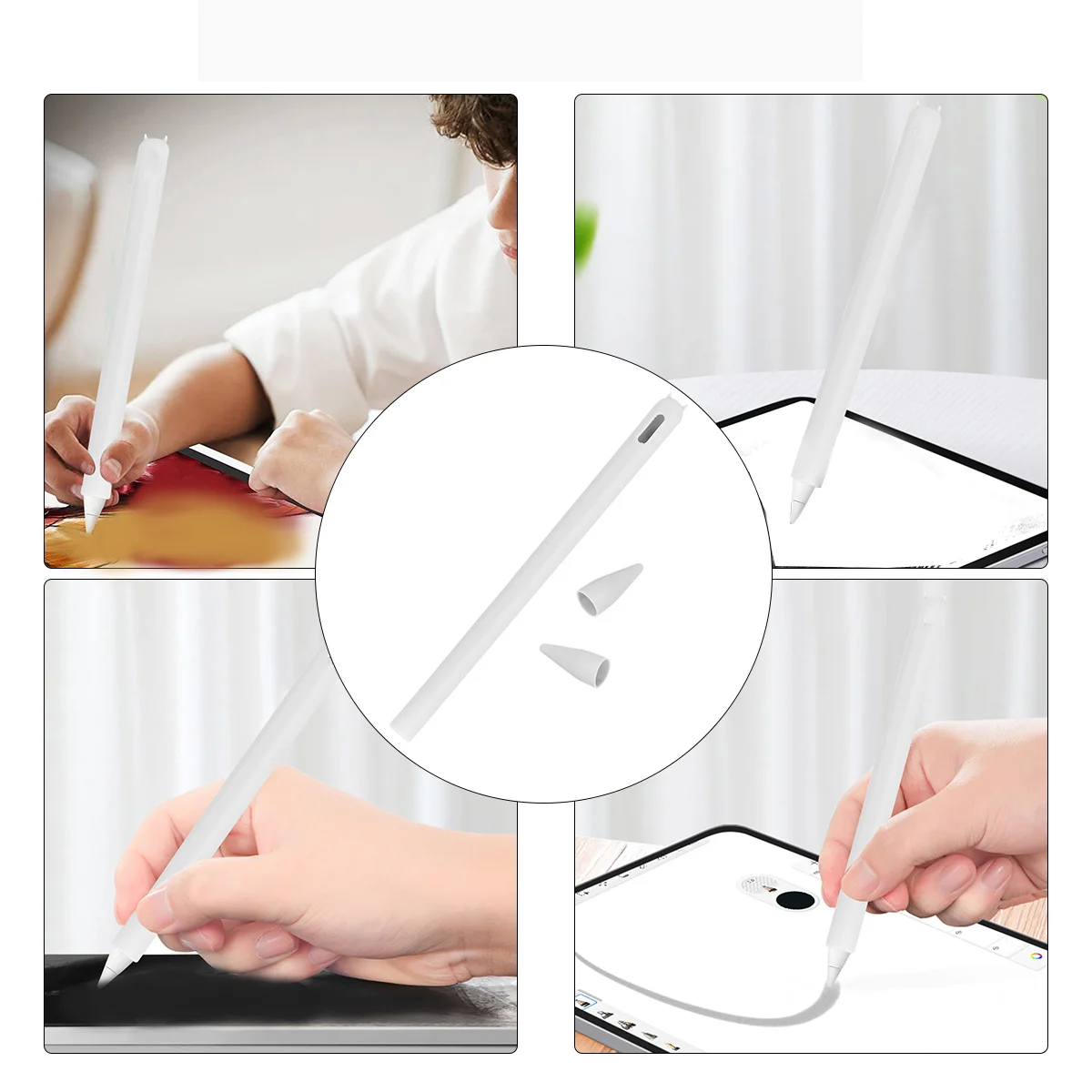 Premium Silicone Stylus Pen Case for Pencil 2 Non- Anti-Fall Protective Cover White
Premium Silicone Stylus Pen Case for Pencil 2 Non- Anti-Fall Protective Cover White