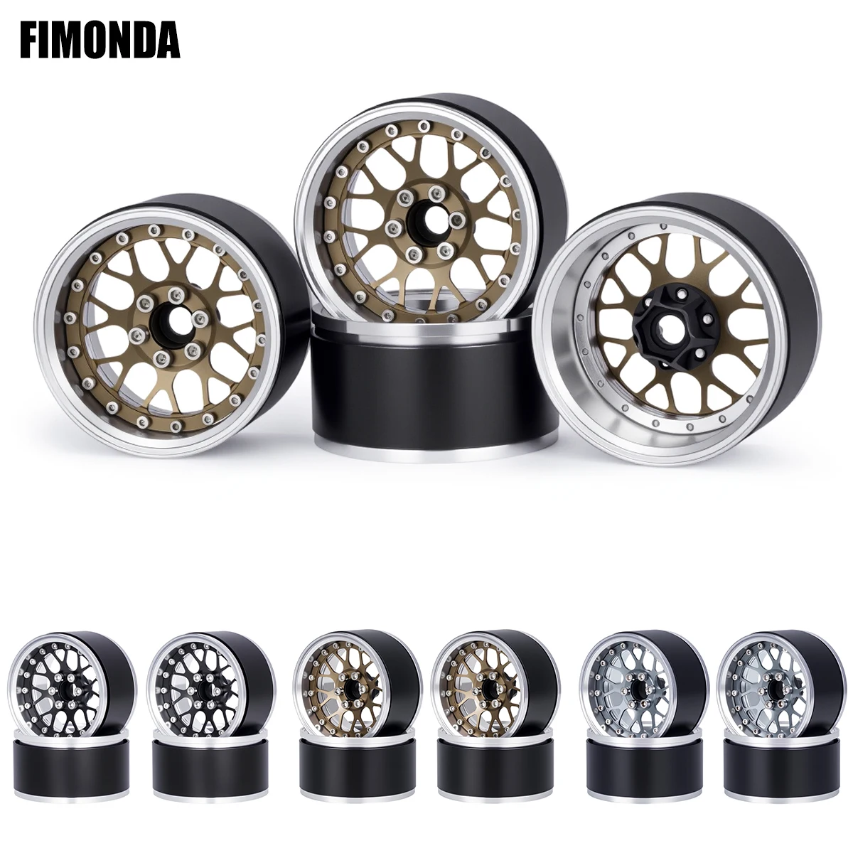 4Pcs Aluminum Alloy 2.2" Beadlock Wheels, Universal Fit for 1/10 RC Crawler Car Axial SCX10 II III & Traxxas TRX4
4Pcs Aluminum Alloy 2.2" Beadlock Wheels, Universal Fit for 1/10 RC Crawler Car Axial SCX10 II III & Traxxas TRX4