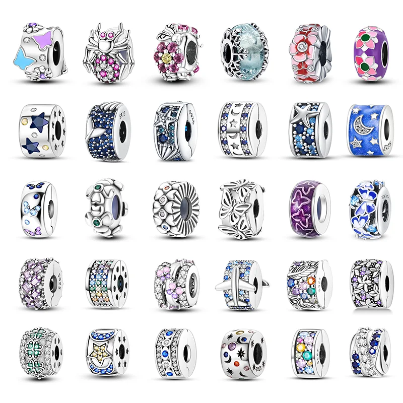 925 Sterling Silver Butterfly Star Moon Colorful Zircon Spacer Beads Suitable for Charm Pandora Original Bracelet DIY Jewelry
925 Sterling Silver Butterfly Star Moon Colorful Zircon Spacer Beads Suitable for Charm Pandora Original Bracelet DIY Jewelry