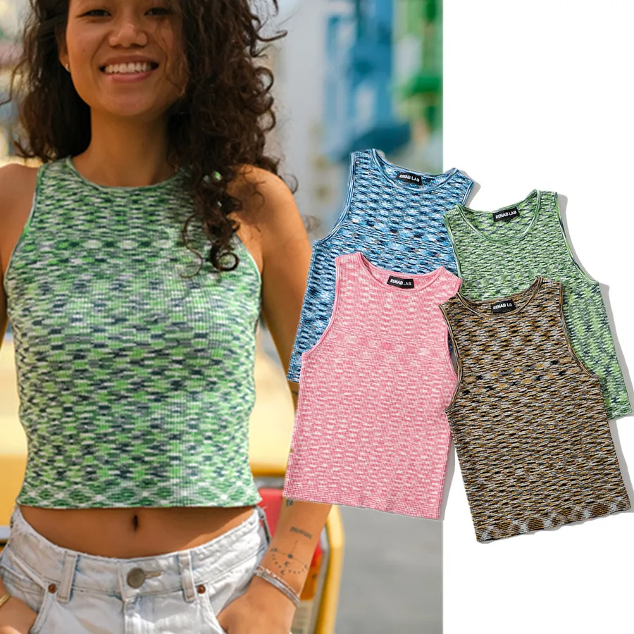 Dave&Di Fashion Street Knitted Summer Tank T shirts Women England Style Vintage Geometric jacquard Sexy Crop T shirtTops
Dave&Di Fashion Street Knitted Summer Tank T shirts Women England Style Vintage Geometric jacquard Sexy Crop T shirtTops
