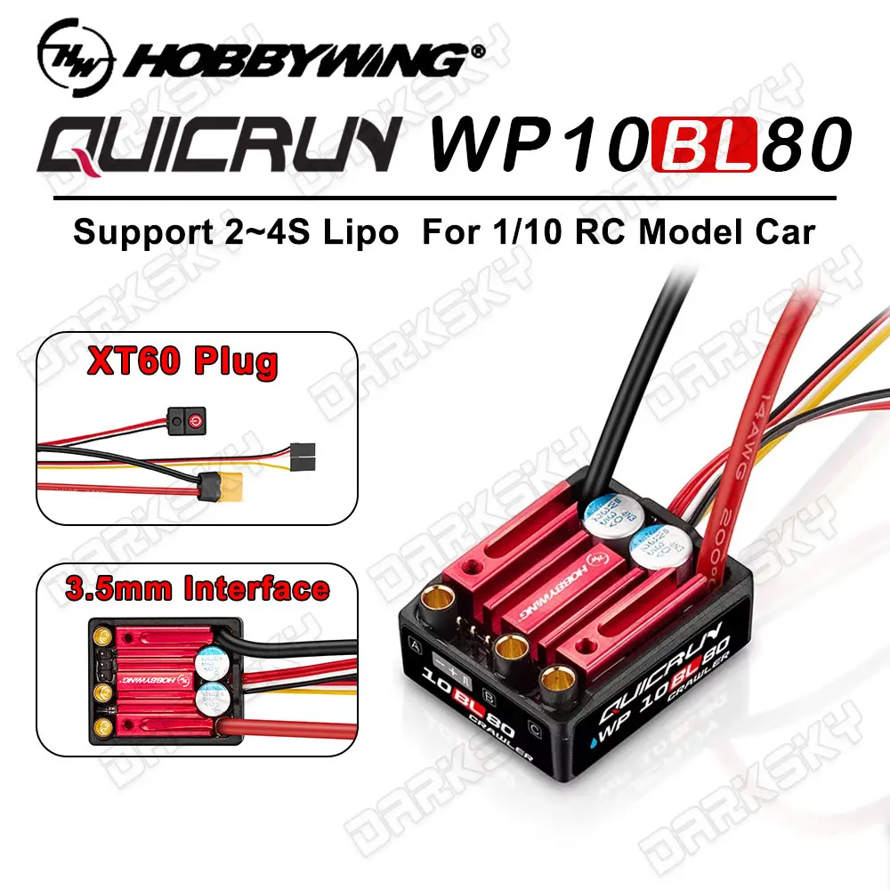 Hobbywing QUICRUN WP 10BL80 80A бессенсорный бесщеточный ESC для 1/10 электрических радиоуправляемых моделей автомобилей, аксессуары для гусеничных машин
Hobbywing QUICRUN WP 10BL80 80A бессенсорный бесщеточный ESC для 1/10 электрических радиоуправляемых моделей автомобилей, аксессуары для гусеничных машин