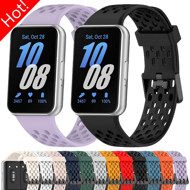 Дышащий силиконовый ремешок для Samsung Galaxy Fit 3, спортивный браслет, ремешок для часов, браслет для Galaxy Fit 3, сменные ремешки Correas
Дышащий силиконовый ремешок для Samsung Galaxy Fit 3, спортивный браслет, ремешок для часов, браслет для Galaxy Fit 3, сменные ремешки Correas
