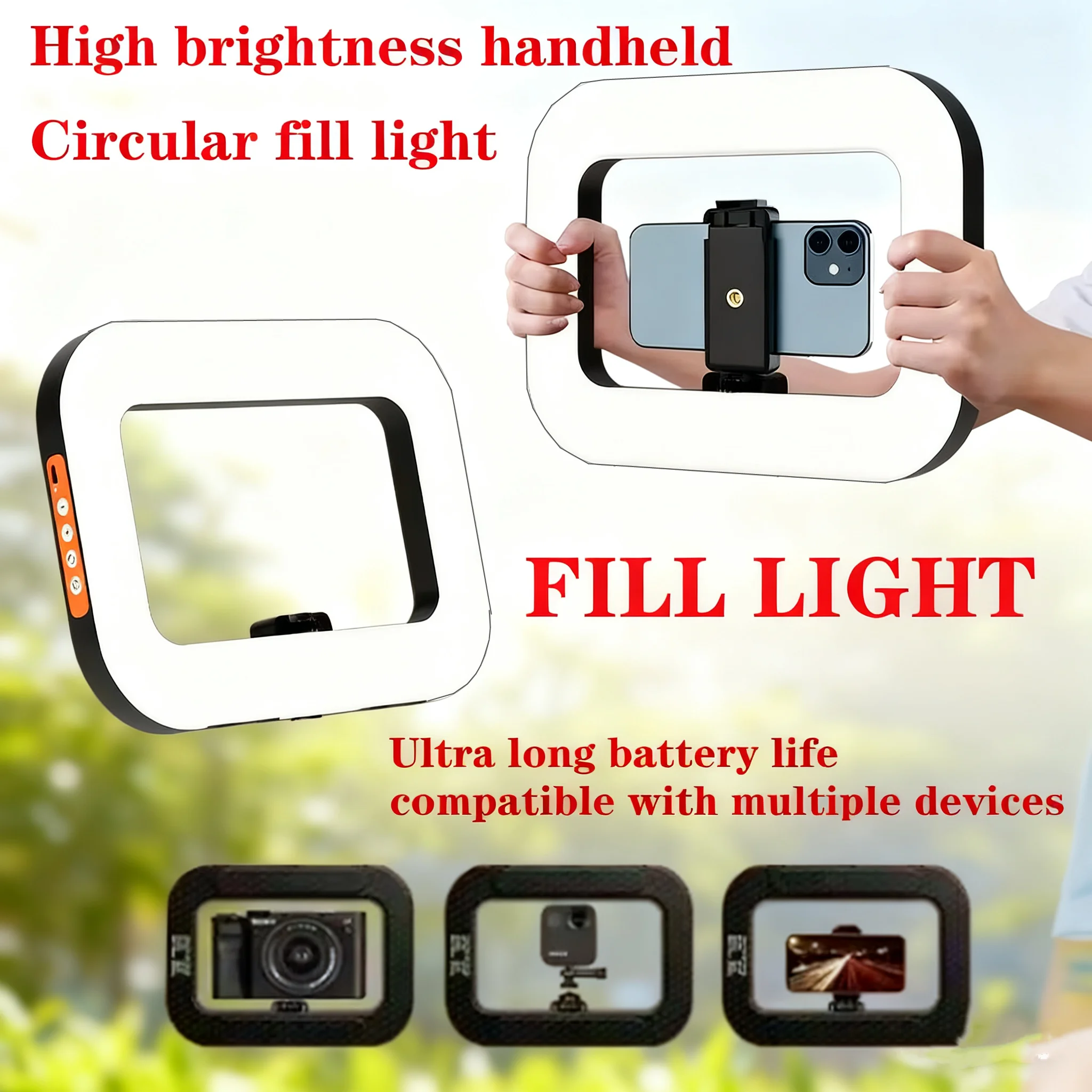 Roreta New Handheld Ring LED Rechargeable Fill light Portable Mobile Phone Live Broadcast selfie Photography Desktop Rabbit Cage
Roreta New Handheld Ring LED Rechargeable Fill light Portable Mobile Phone Live Broadcast selfie Photography Desktop Rabbit Cage