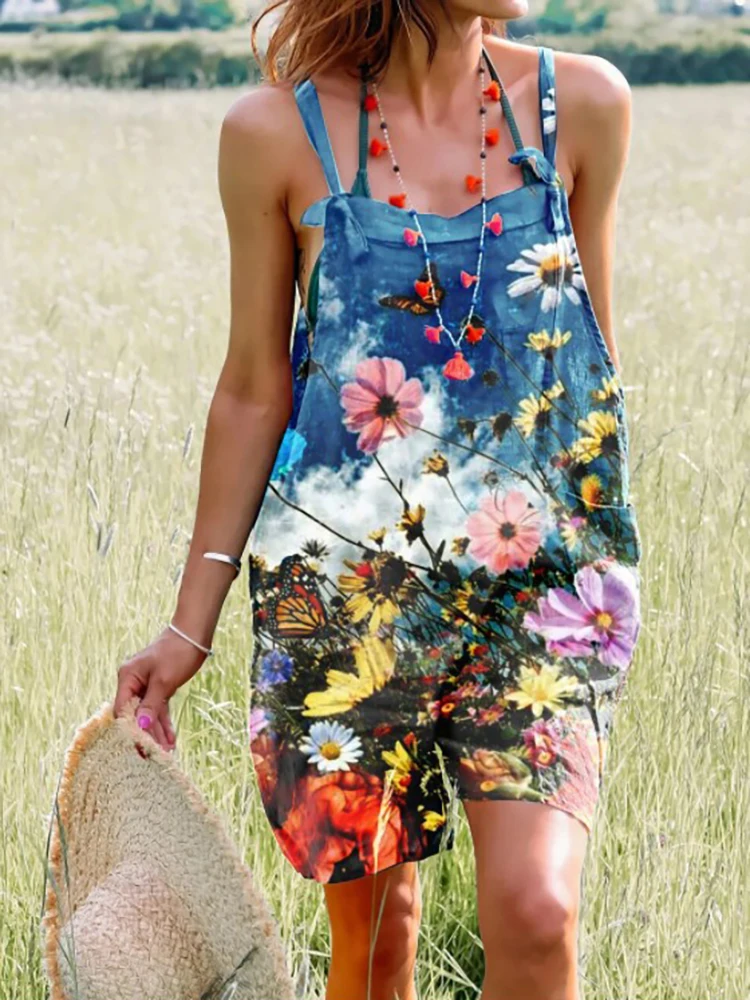 Women Print Streetwear Casual Shorts Jumpsuits Vintage Loose Sleeveless Pockets Rompers Summer Femme Hollow Out Retro Playsuits
Women Print Streetwear Casual Shorts Jumpsuits Vintage Loose Sleeveless Pockets Rompers Summer Femme Hollow Out Retro Playsuits