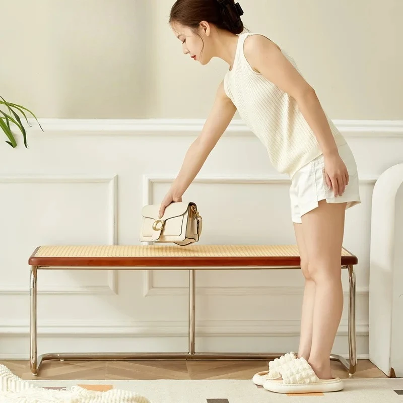 Rattan weaving bench, household entrance shoe changing bench, bedroom medieval - style bed end bench, homestay entrance short
Rattan weaving bench, household entrance shoe changing bench, bedroom medieval - style bed end bench, homestay entrance short