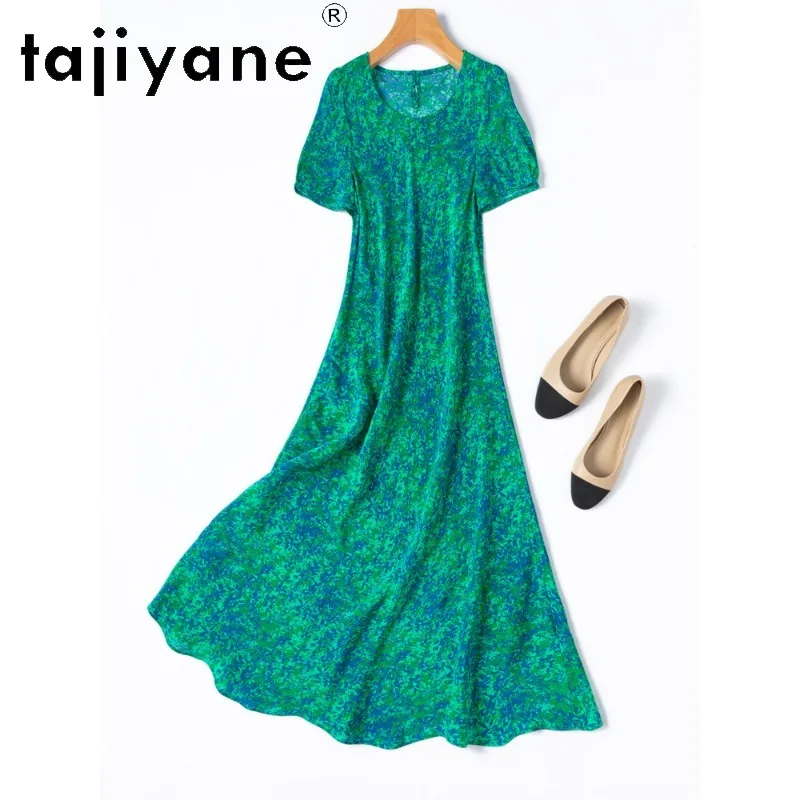 TAJIYANE 100% Mulberry Silk Long Dresses for Woman O-Neck Short Sleeve Mermaid Dress Green Vacation Frocks Summer Clothes платье
TAJIYANE 100% Mulberry Silk Long Dresses for Woman O-Neck Short Sleeve Mermaid Dress Green Vacation Frocks Summer Clothes платье