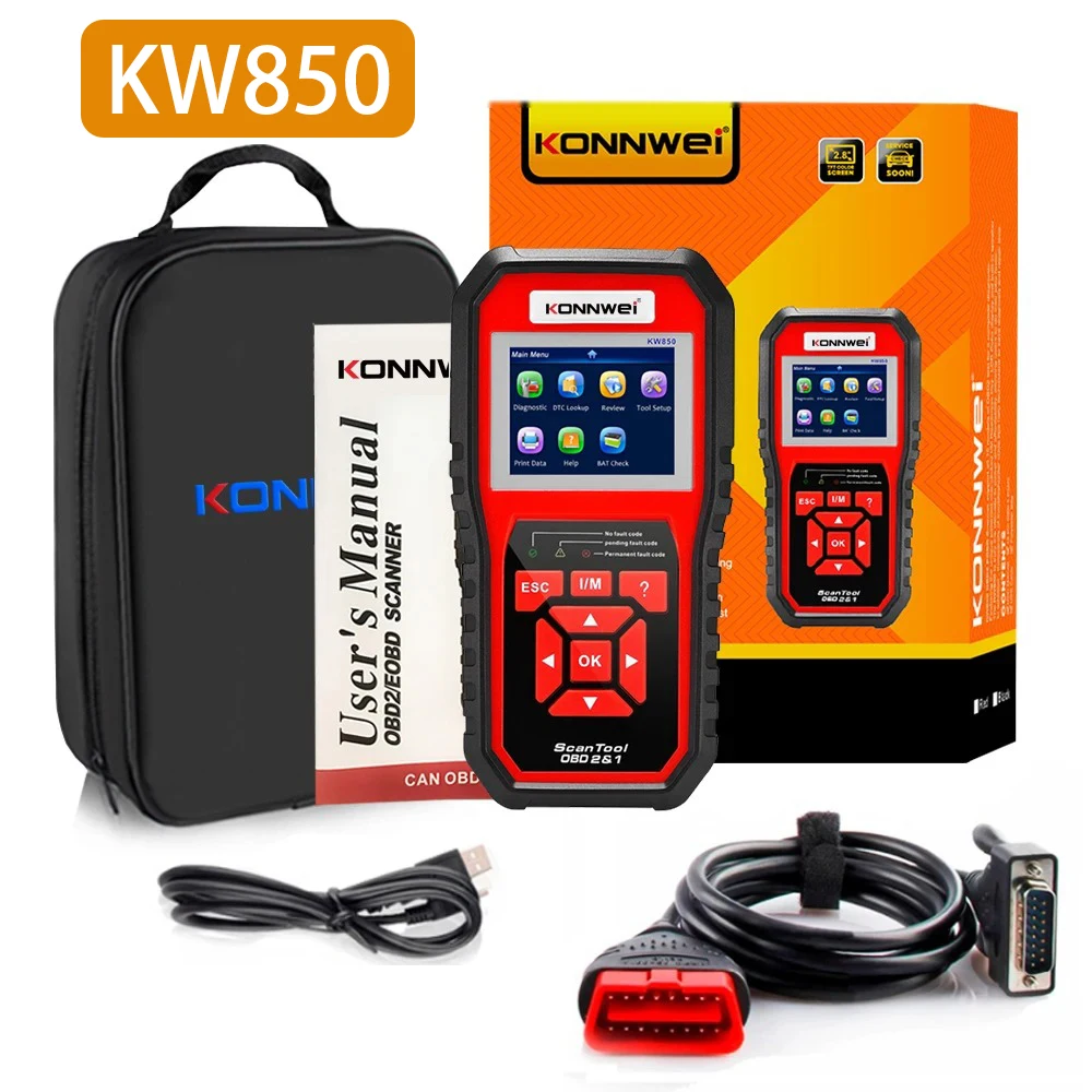 KONNWEI KW850 OBD2 Car Diagnostic Scanner Tools OBD 2 Auto Diagnostic Tool Check Engine Automotive Car Scanner Code Reader Hot
KONNWEI KW850 OBD2 Car Diagnostic Scanner Tools OBD 2 Auto Diagnostic Tool Check Engine Automotive Car Scanner Code Reader Hot