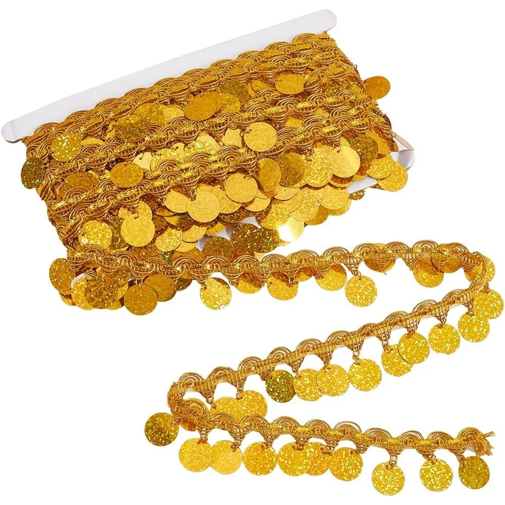 10 ярдов в форме золотой монеты, отделка кисточкой с блестками, бахрома из бисера, кружевная отделка, металлическая блестящая лента для живота, цепочка оптом для шитья
10 ярдов в форме золотой монеты, отделка кисточкой с блестками, бахрома из бисера, кружевная отделка, металлическая блестящая лента для живота, цепочка оптом для шитья