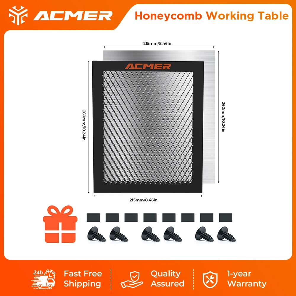 ACMER S1 Honeycomb Working Table 260*215mm for S1 Mini 2.5W/3.5W/6W Laser Engraving Machine Accessories Honeycomb Board
ACMER S1 Honeycomb Working Table 260*215mm for S1 Mini 2.5W/3.5W/6W Laser Engraving Machine Accessories Honeycomb Board