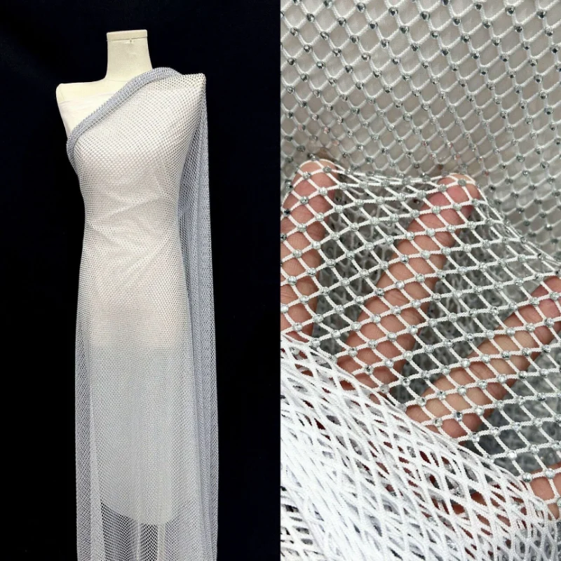 Hotfix Rhinestone Mesh Fabric for DIY Sewing Shoes Hat Dress Clothing Fashion Designer Fabrics Material Cloth By The Yard
Hotfix Rhinestone Mesh Fabric for DIY Sewing Shoes Hat Dress Clothing Fashion Designer Fabrics Material Cloth By The Yard