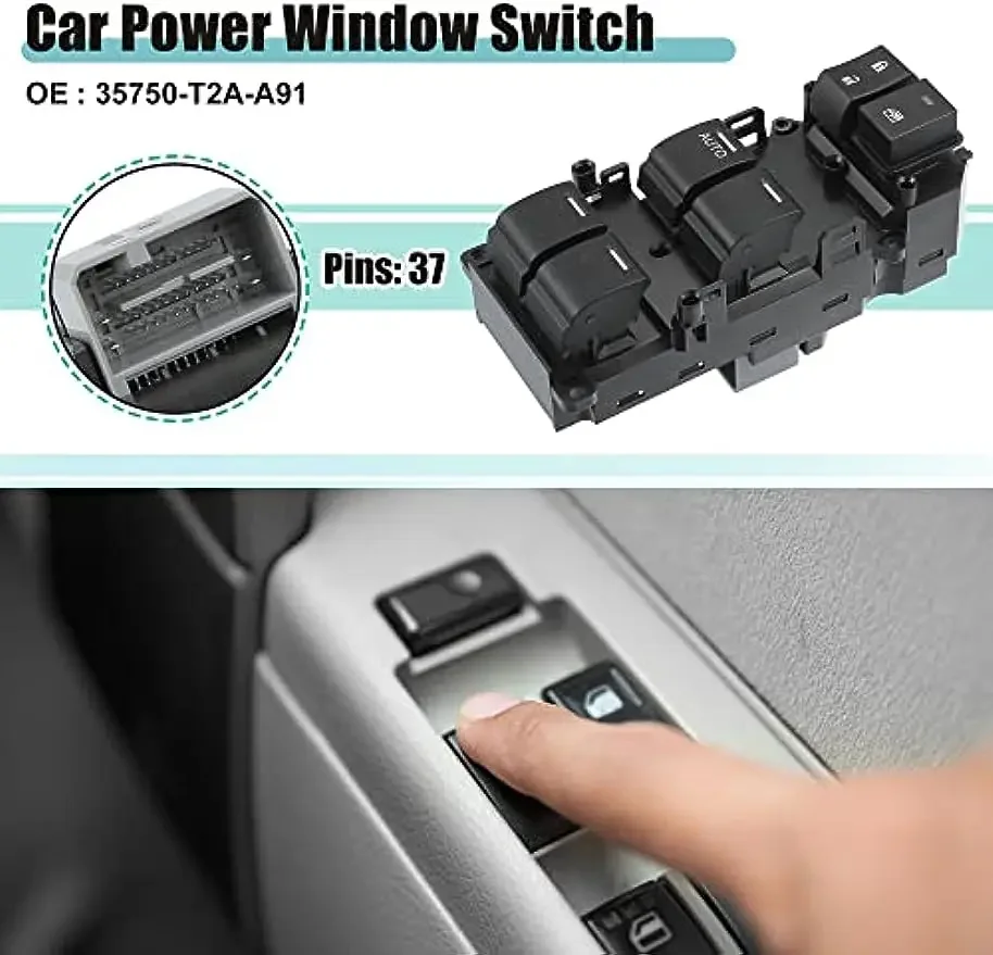 Переключатель Стеклоподъемника 35750-T2A-A91 для Honda Accord 2013, 2014, 2015, 2016, 2017, главный контроллер, переключатель стеклоподъемника
Переключатель Стеклоподъемника 35750-T2A-A91 для Honda Accord 2013, 2014, 2015, 2016, 2017, главный контроллер, переключатель стеклоподъемника