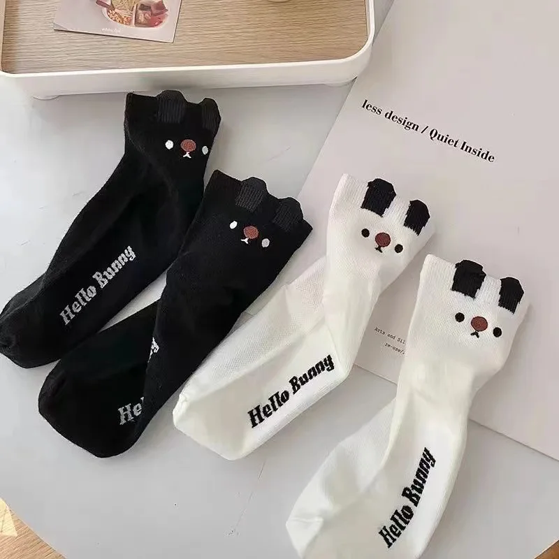 Женские носки, белые, черные хлопковые носки с милой собакой, осенние женские теплые носки средней длины с животным принтом, супер милые забавные носки 
Женские носки, белые, черные хлопковые носки с милой собакой, осенние женские теплые носки средней длины с животным принтом, супер милые забавные носки